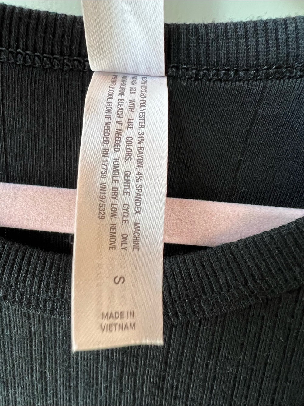 Auden Ribbed Small Black Tank Top - Picture 3 of 6
